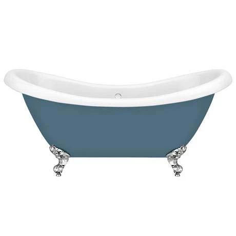Earl Blue 1750 Double Ended Roll Top Slipper Bath w. Ball + Claw Leg Set 4 Earl Blue 1750 Double Ended Roll Top Slipper Bath w. Ball + Claw Leg Set - Image 2