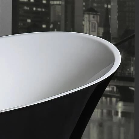 Nova Black Sparkle 1750 Modern Double Ended Slipper Bath 5 Nova Black Sparkle 1750 Modern Double Ended Slipper Bath - Image 3