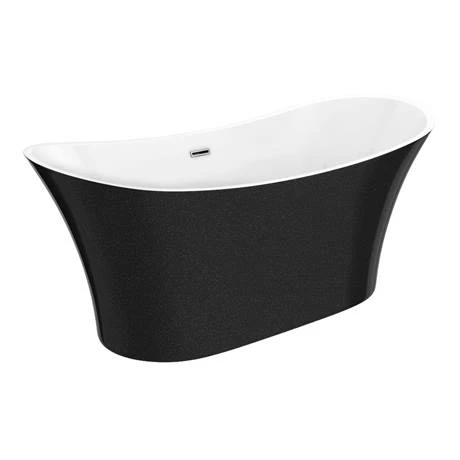 Nova Black Sparkle 1750 Modern Double Ended Slipper Bath 7 Nova Black Sparkle 1750 Modern Double Ended Slipper Bath - Image 5