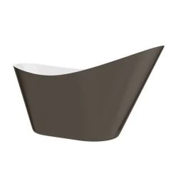 Nova Titanium Silver 1570 Modern Small Free Standing Slipper Bath -Deals Freestanding Baths Store FB62TSIL n d1 460