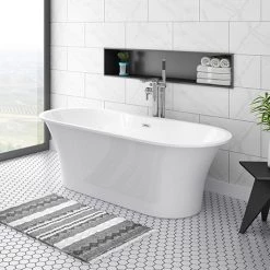 Alps 1660 x 735 Modern Roll Top Bath