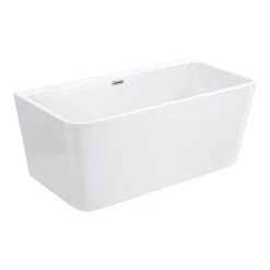 Orion 1500 x 750mm Small Back To Wall Modern Square Bath -Deals Freestanding Baths Store GD8117 150 detail1 460