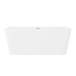 Orion 1500 x 750mm Small Back To Wall Modern Square Bath -Deals Freestanding Baths Store GD8117 150 n d1 460