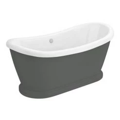 Chatsworth Dark Grey 1770 Double Ended Slipper Roll Top Bath -Deals Freestanding Baths Store GRYFB29 detail1 460