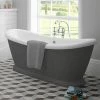 Chatsworth Dark Grey 1770 Double Ended Slipper Roll Top Bath