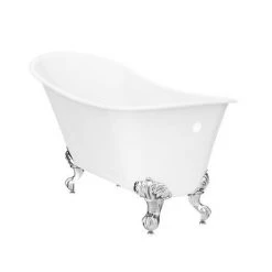 Harlow 1610 x 705mm Slipper Bath + Chrome Leg Set 12 Harlow 1610 x 705mm Slipper Bath + Chrome Leg Set -Deals Freestanding Baths Store HARLOW1795B d4 460
