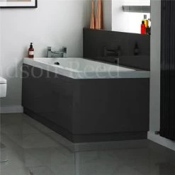 Hudson Reed High Gloss Grey End Bath Panel