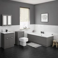 Keswick Grey 700mm Traditional Bath End Panel -Deals Freestanding Baths Store KES GRY EP ND1 460