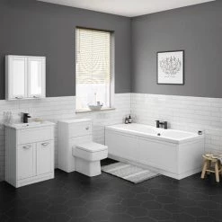 Keswick White 700mm Traditional Bath End Panel 5 Keswick White 700mm Traditional Bath End Panel -Deals Freestanding Baths Store KES WHT EP detail1 460