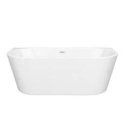 Apollo Back To Wall Modern Curved Bath (1700 x 800mm) -Deals Freestanding Baths Store LBT40W n d2 460