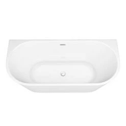 Apollo Back To Wall Modern Curved Bath (1700 x 800mm) -Deals Freestanding Baths Store LBT40W n d4 460