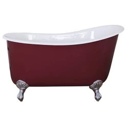 JIG Lyon Cast Iron Roll Top Slipper Bath (1370x730mm) with Feet