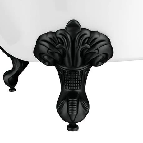 Appleby 1550 Roll Top Shower Bath with Matt Black Grid Screen + Leg Set 4 Appleby 1550 Roll Top Shower Bath with Matt Black Grid Screen + Leg Set - Image 2