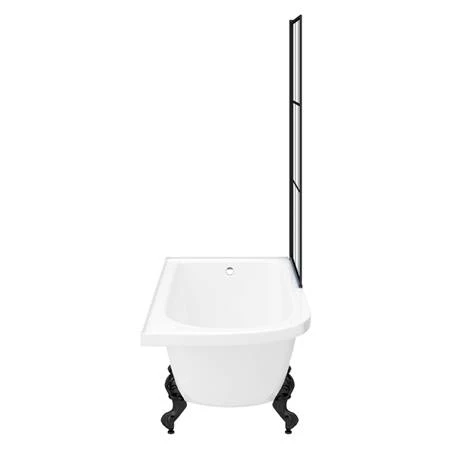 Appleby 1550 Roll Top Shower Bath with Matt Black Grid Screen + Leg Set 8 Appleby 1550 Roll Top Shower Bath with Matt Black Grid Screen + Leg Set - Image 6