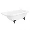 Appleby 1700 Roll Top Shower Bath + Matt Black Leg Set 1 Appleby 1700 Roll Top Shower Bath + Matt Black Leg Set -Deals Freestanding Baths Store MBAP1700B p