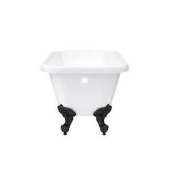 Bromley 1780 Single Ended Roll Top Bath + Matt Black Leg Set -Deals Freestanding Baths Store MBBROM1780B detail3 460