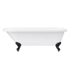 Bromley 1780 Single Ended Roll Top Bath + Matt Black Leg Set -Deals Freestanding Baths Store MBBROM1780B detail4 460