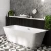 Mileto Square Back to Wall Modern Bath (1700 x 800mm) 2 Mileto Square Back to Wall Modern Bath (1700 x 800mm) -Deals Freestanding Baths Store MBTW17W prod