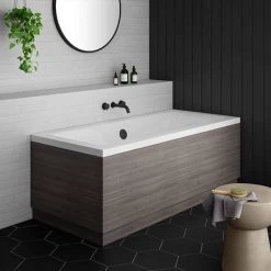 Brooklyn Grey Avola Wood Effect Bath Panel - Various Sizes -Deals Freestanding Baths Store MPD n d2 460