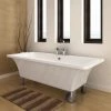 Milan 1690 Modern Square Roll Top Bath + Chrome Leg Set -Deals Freestanding Baths Store Milan 1690 Freestanding Bath p