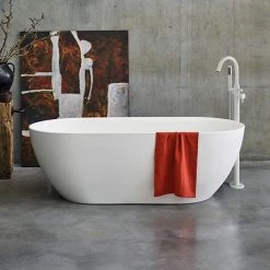 Crosswater MPRO Grande Matt White Clearstone Freestanding Bath (1690 x 800mm)