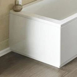 Nuie Gloss White MDF Bath End Panel