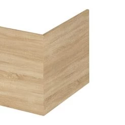 Hudson Reed Natural Oak 700 Square Shower Bath End Panel - OFF379