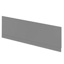 Hudson Reed Gloss Grey 1700 Front Straight Bath Panel - OFF977