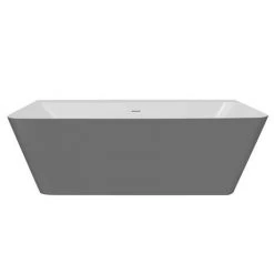 Orion Matt Grey Back To Wall Modern Square Bath (1700 x 740mm) 10 Orion Matt Grey Back To Wall Modern Square Bath (1700 x 740mm) -Deals Freestanding Baths Store ORI17GRY NW D2 460