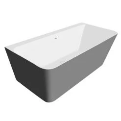 Orion Matt Grey Back To Wall Modern Square Bath (1700 x 740mm) 12 Orion Matt Grey Back To Wall Modern Square Bath (1700 x 740mm) -Deals Freestanding Baths Store ORI17GRY NW D4 460