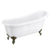 Oxford 1710 Roll Top Slipper Bath + Antique Brass Leg Set -Deals Freestanding Baths Store OX1710AB lrg 670
