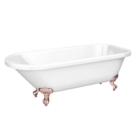 Bromley 1780 Single Ended Roll Top Bath + Rose Gold Leg Set 3 Bromley 1780 Single Ended Roll Top Bath + Rose Gold Leg Set