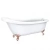 Oxford 1710 Roll Top Slipper Bath + Rose Gold Leg Set -Deals Freestanding Baths Store RMOX1710B p