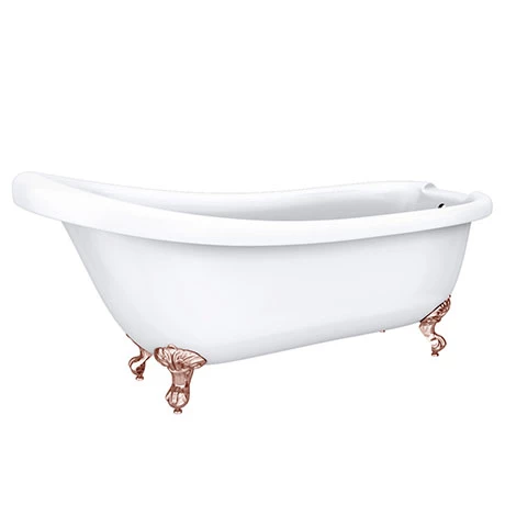 Oxford 1710 Roll Top Slipper Bath + Rose Gold Leg Set 3 Oxford 1710 Roll Top Slipper Bath + Rose Gold Leg Set