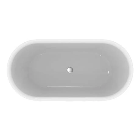 Ideal Standard Adapto 1550 x 750mm Oval Freestanding Double Ended Bath with Clicker Waste - T465901 4 Ideal Standard Adapto 1550 x 750mm Oval Freestanding Double Ended Bath with Clicker Waste - T465901 - Image 2