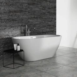 Ideal Standard Adapto 1550 x 750mm Oval Freestanding Double Ended Bath with Clicker Waste - T465901 9 Ideal Standard Adapto 1550 x 750mm Oval Freestanding Double Ended Bath with Clicker Waste - T465901 -Deals Freestanding Baths Store T465901 D2 460