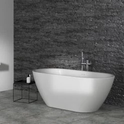 Ideal Standard Adapto 1550 x 750mm Oval Freestanding Double Ended Bath with Clicker Waste - T465901 11 Ideal Standard Adapto 1550 x 750mm Oval Freestanding Double Ended Bath with Clicker Waste - T465901 -Deals Freestanding Baths Store T465901 D4 460