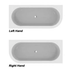 Ideal Standard Adapto 1800 x 800mm D-Shape Freestanding Bath with Clicker Waste - T466001 -Deals Freestanding Baths Store T466001 D3 460