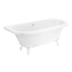 Admiral 1685 Back To Wall Roll Top Bath + White Leg Set 10 Admiral 1685 Back To Wall Roll Top Bath + White Leg Set -Deals Freestanding Baths Store WHTADMIRAL1685B d2a 460