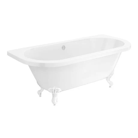 Admiral 1685 Back To Wall Roll Top Bath + White Leg Set 5 Admiral 1685 Back To Wall Roll Top Bath + White Leg Set - Image 3