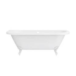 Admiral 1685 Back To Wall Roll Top Bath + White Leg Set 12 Admiral 1685 Back To Wall Roll Top Bath + White Leg Set -Deals Freestanding Baths Store WHTADMIRAL1685B d5 460
