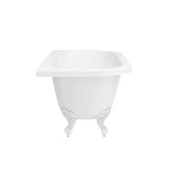Admiral 1685 Back To Wall Roll Top Bath + White Leg Set 13 Admiral 1685 Back To Wall Roll Top Bath + White Leg Set -Deals Freestanding Baths Store WHTADMIRAL1685B d6 460