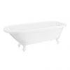 Bromley 1780 Single Ended Roll Top Bath + White Leg Set -Deals Freestanding Baths Store WHTBROM1780B np