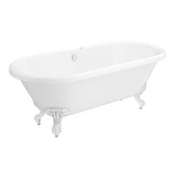 Duke 1795 Traditional Roll Top Bath + White Leg Set -Deals Freestanding Baths Store WHTDUKE1795B d2 460