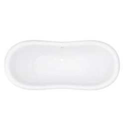 Earl 1750 Double Ended Roll Top Slipper Bath + White Leg Set -Deals Freestanding Baths Store WHTEARL1750B d2 460