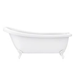 Oxford 1710 Roll Top Slipper Bath + White Leg Set 11 Oxford 1710 Roll Top Slipper Bath + White Leg Set -Deals Freestanding Baths Store WHTOX1710B d3 460