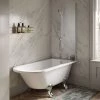 Old London Winterburn 1700 x 750 Single Ended Traditional Shower Bath with Chrome Leg Set -Deals Freestanding Baths Store Winterburn P