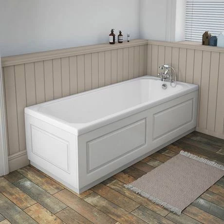 York 1800mm White Ash Traditional Front Bath Panel & Plinth 4 York 1800mm White Ash Traditional Front Bath Panel & Plinth - Image 2